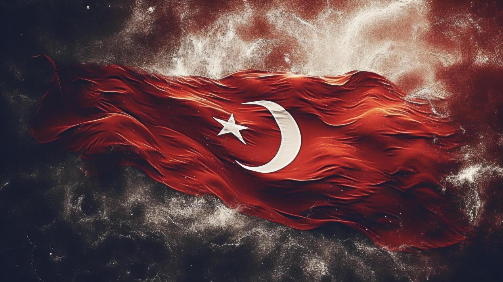 Turkish flag. Illustration photo