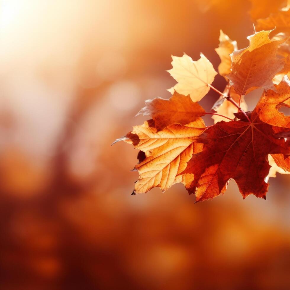 Autumn falling leaves background. Illustration photo