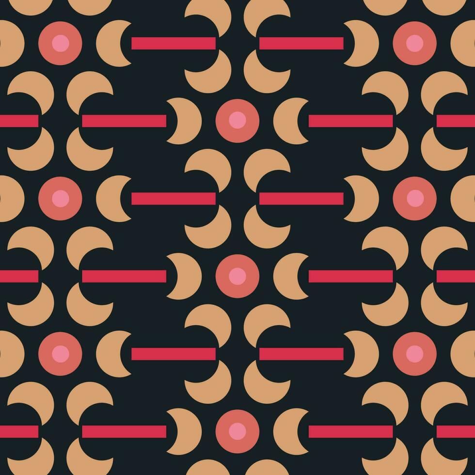 Textile pattern with moon vector background. Seamless ethnic design pattern.