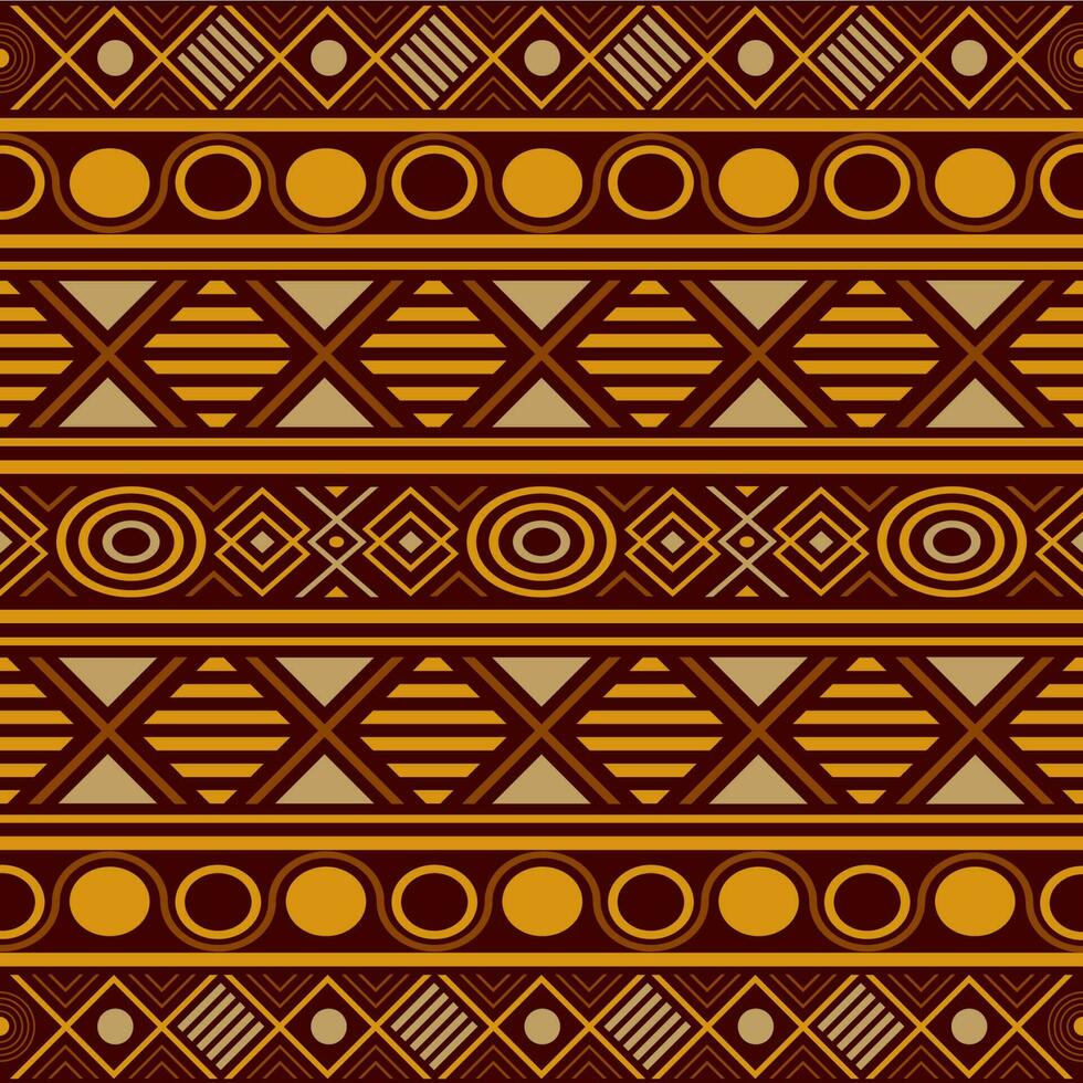 Textile pattern on brown vector background. Seamless ethnic design pattern.