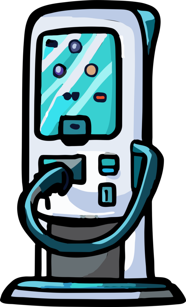 EV car charger png graphic clipart design