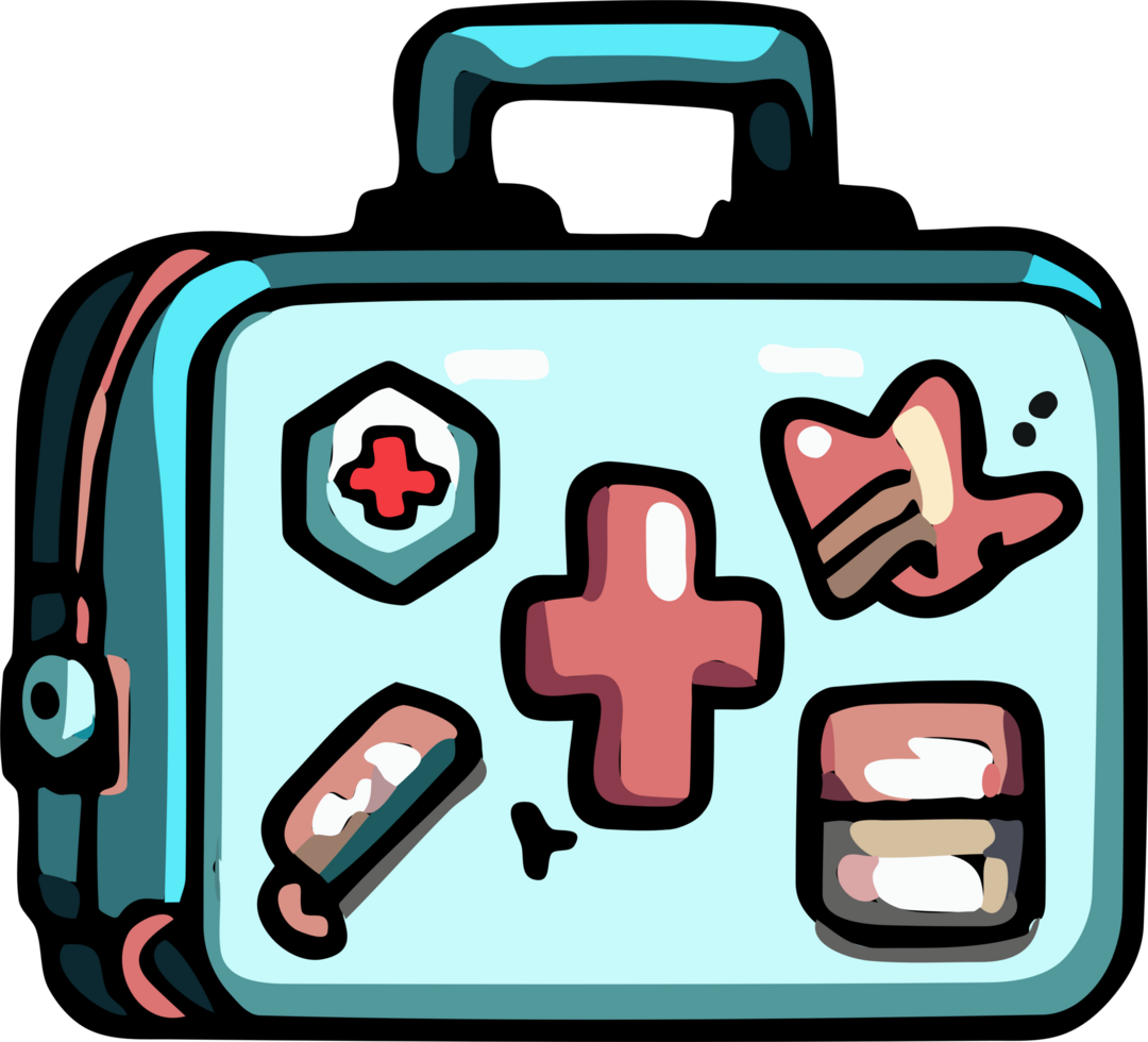 Emergency kit png graphic clipart design