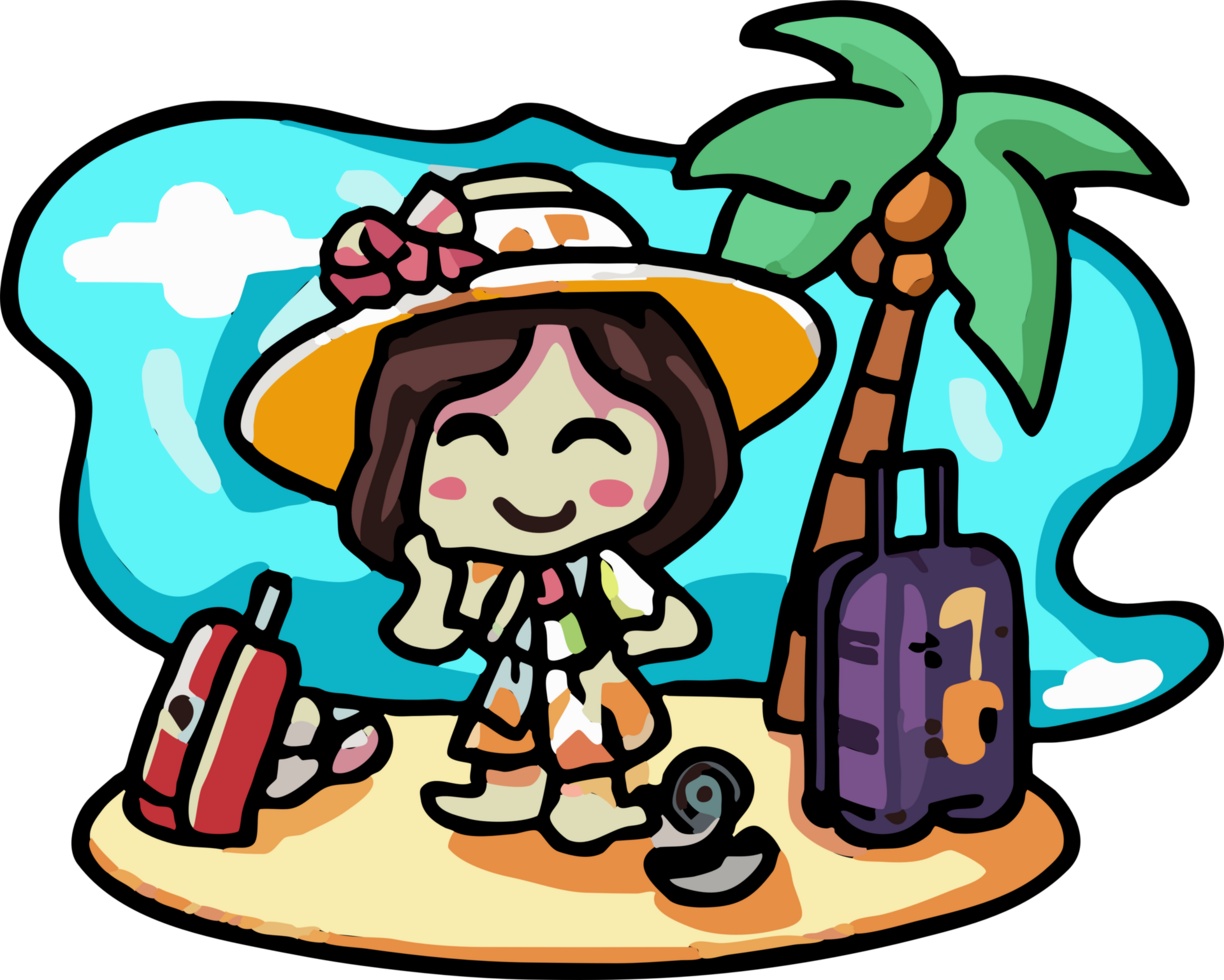 Vacation png graphic clipart design