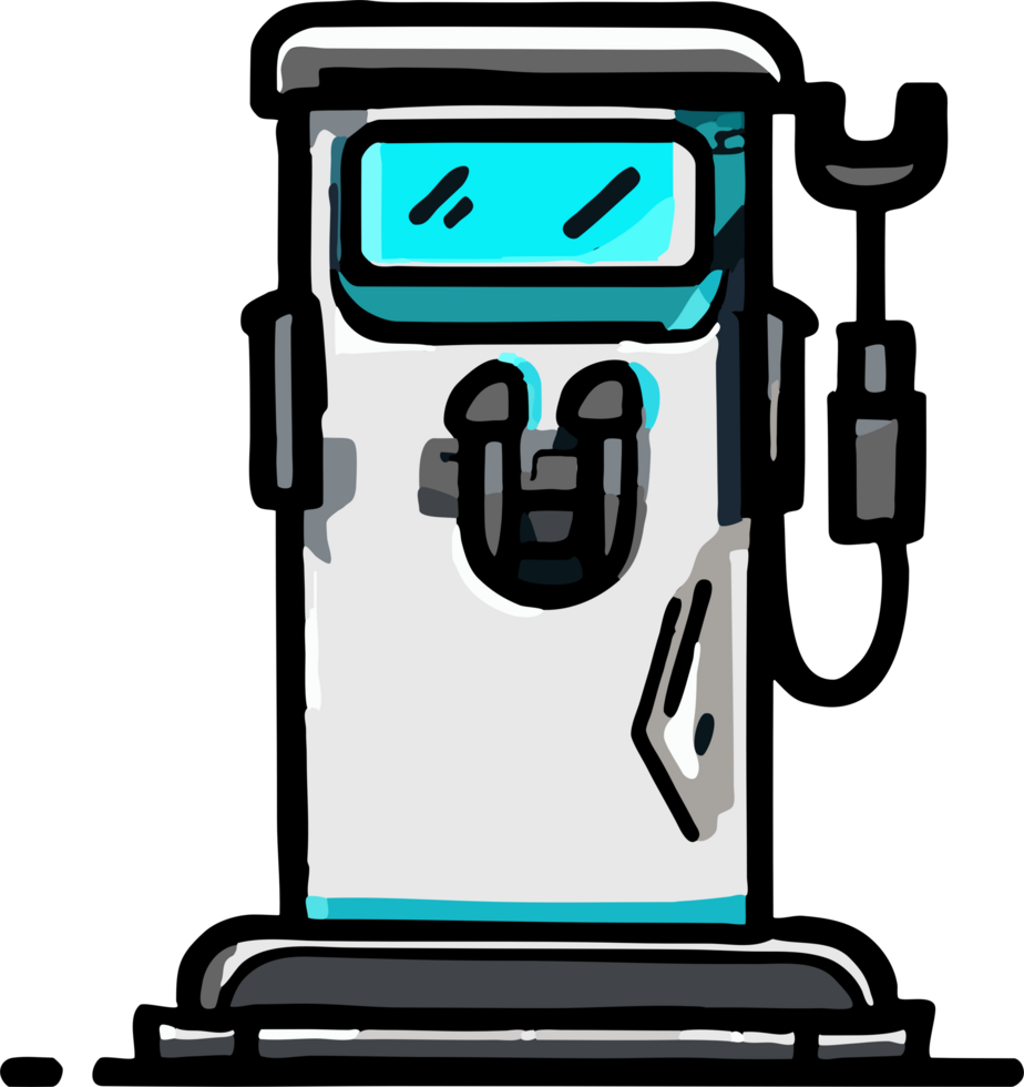 EV car charger png graphic clipart design
