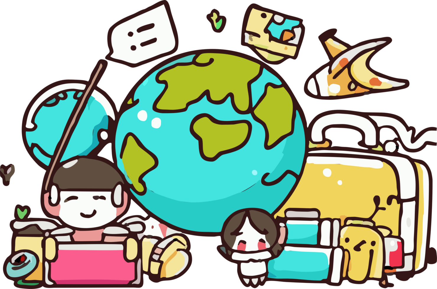 mundo viaje png gráfico clipart diseño