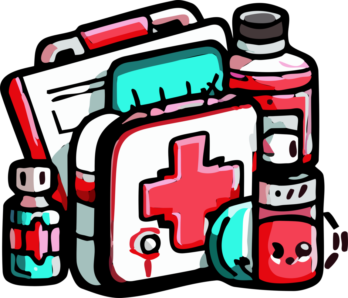 Emergency kit png graphic clipart design