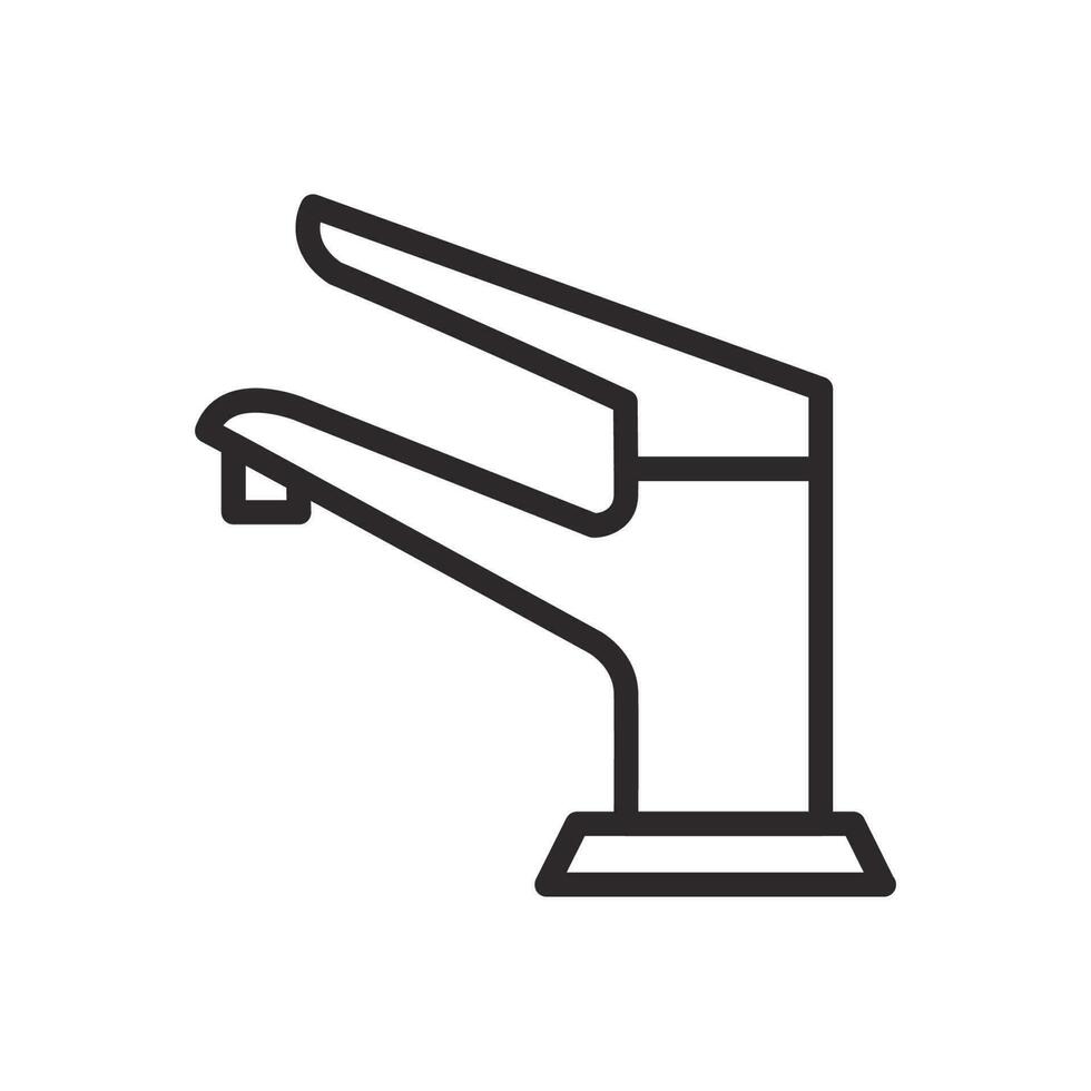 Faucet icon in flat style. Water tap vector illustration on white isolated background. Water pipe business concept.