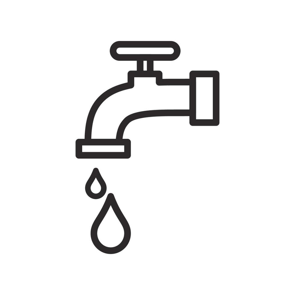 Faucet icon in flat style. Water tap vector illustration on white isolated background. Water pipe business concept.