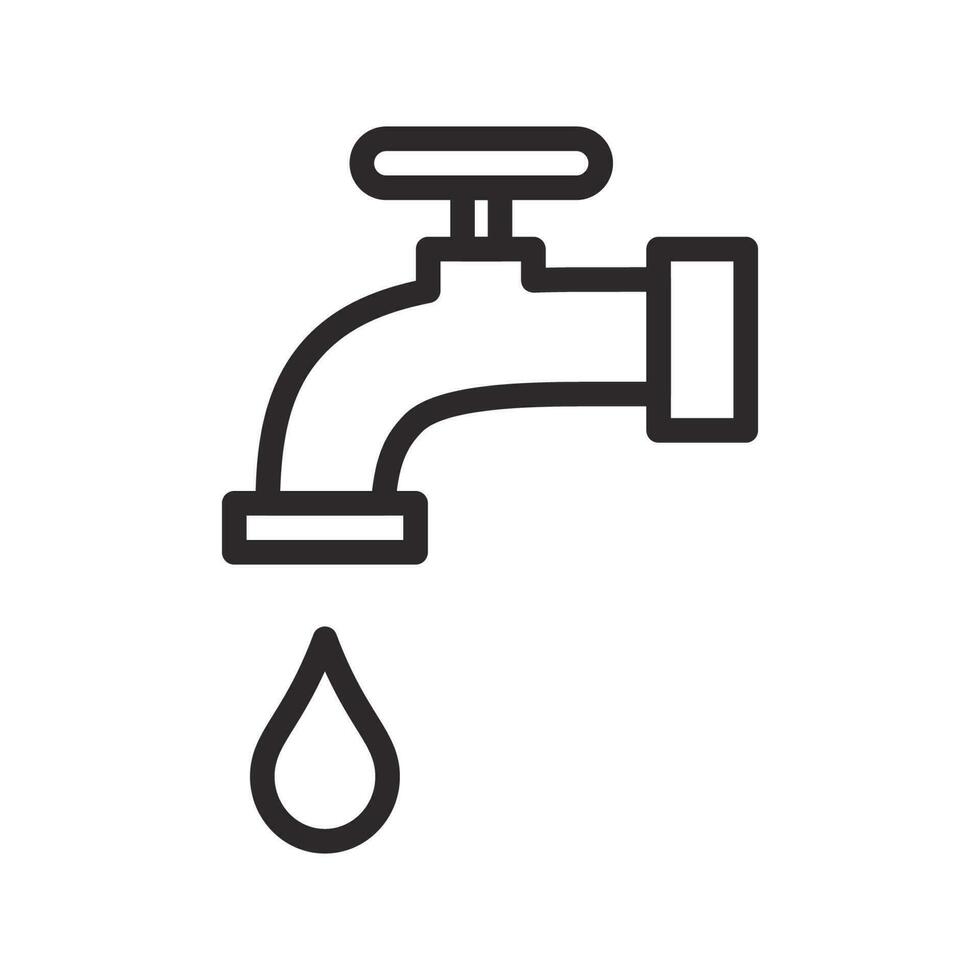Faucet icon in flat style. Water tap vector illustration on white isolated background. Water pipe business concept.