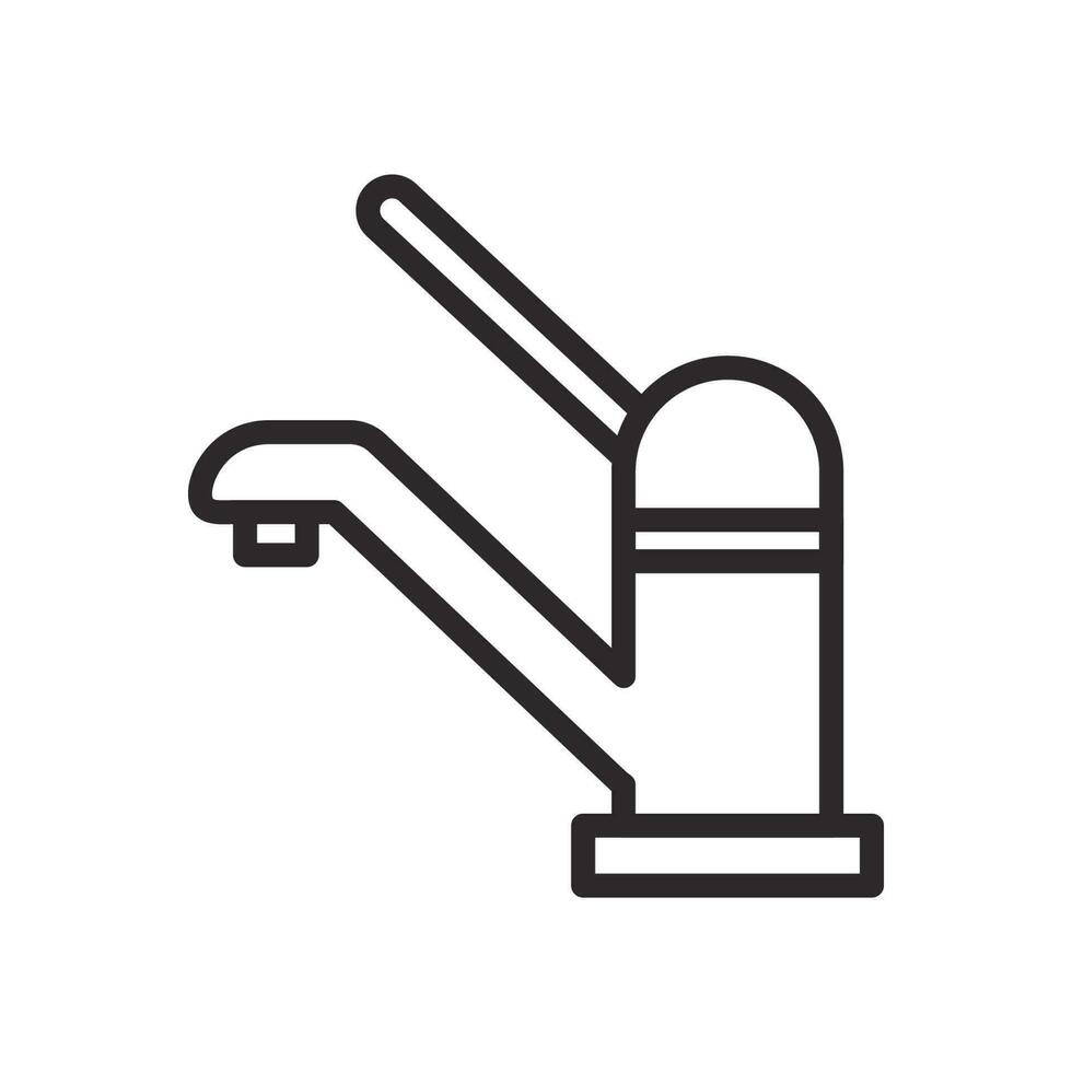Faucet icon in flat style. Water tap vector illustration on white isolated background. Water pipe business concept.