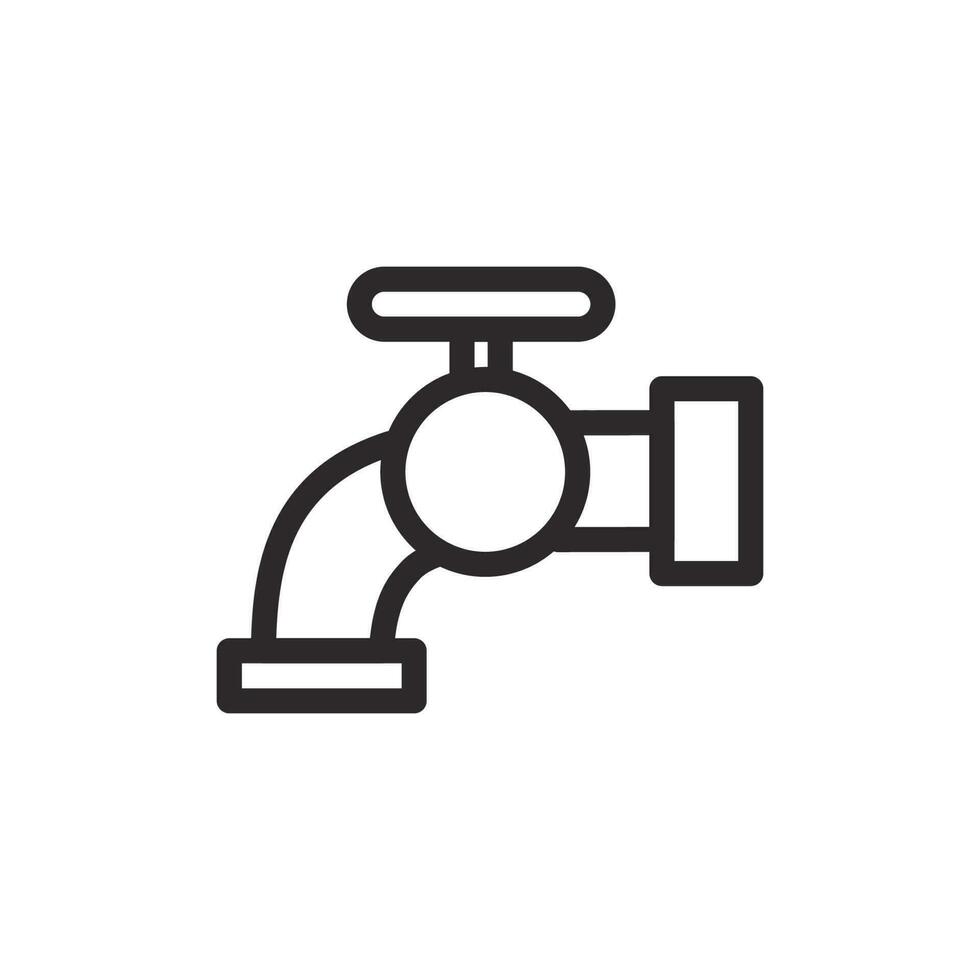 Faucet icon in flat style. Water tap vector illustration on white isolated background. Water pipe business concept.