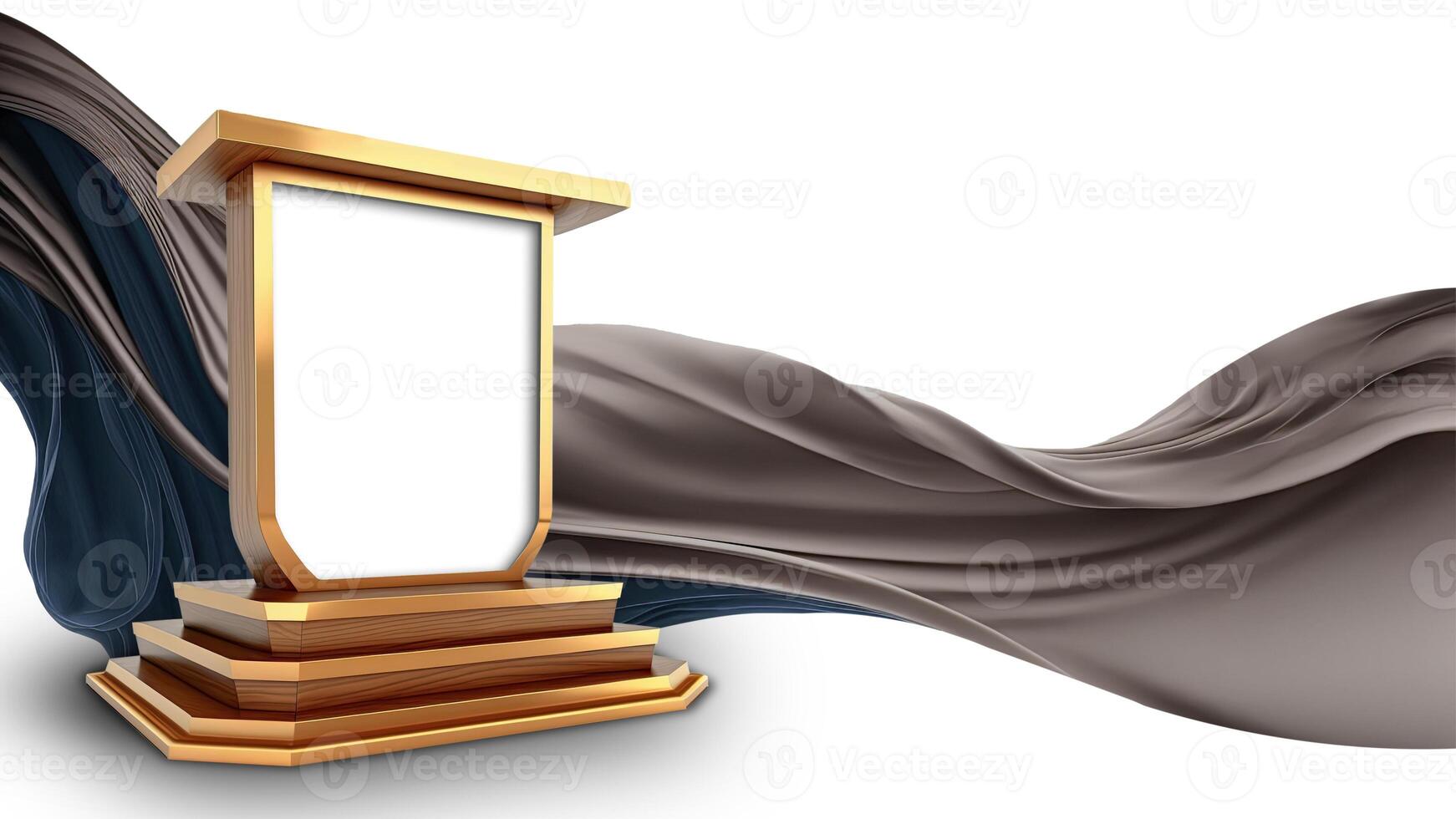 Picture Frame Stand On White Background. Stock Photo, Picture and