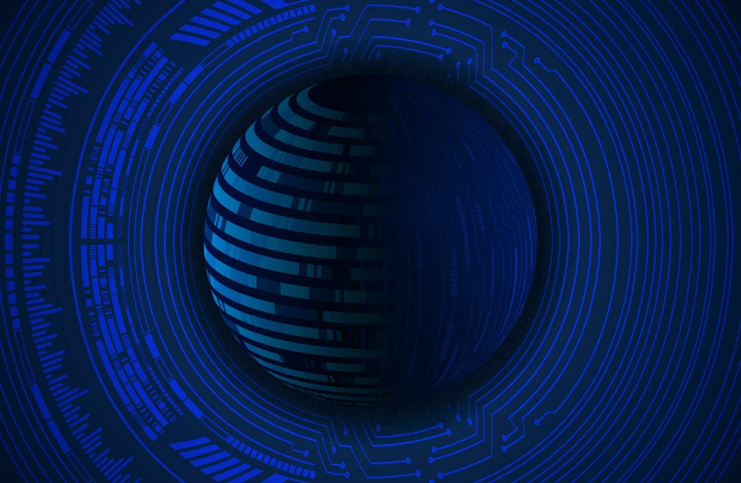 Modern Holographic Globe on Technology Background vector