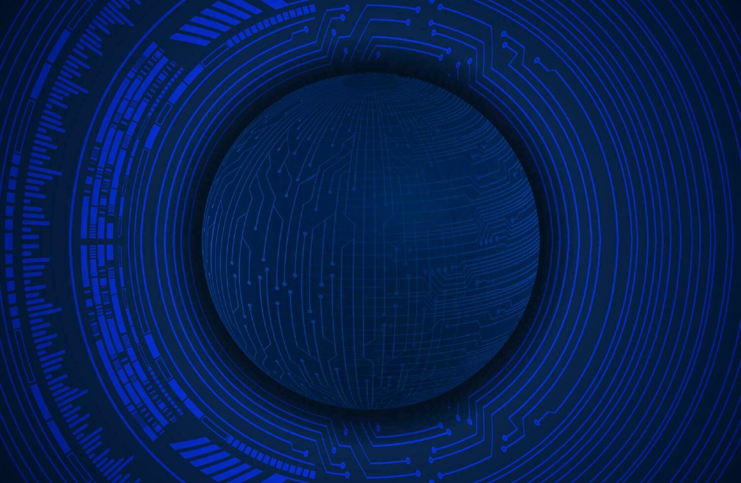 Modern Holographic Globe on Technology Background vector