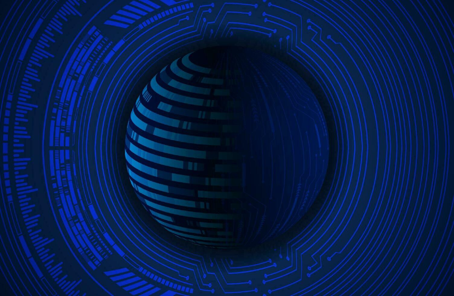 Modern Holographic Globe on Technology Background vector