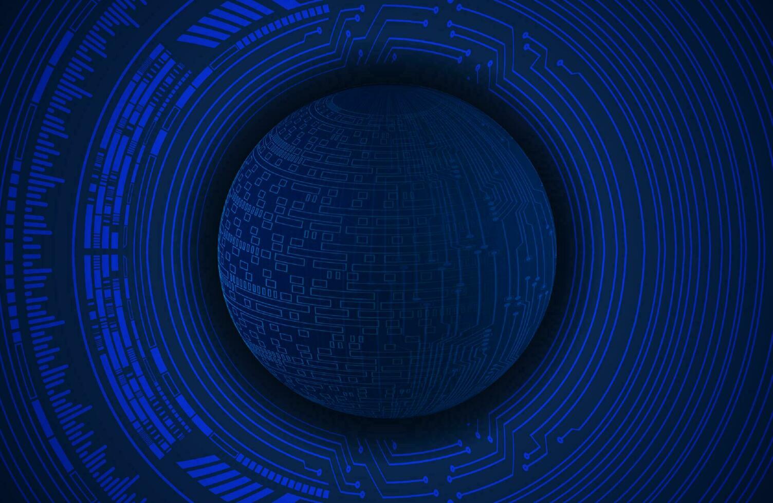 globo holográfico moderno sobre fondo de tecnología vector