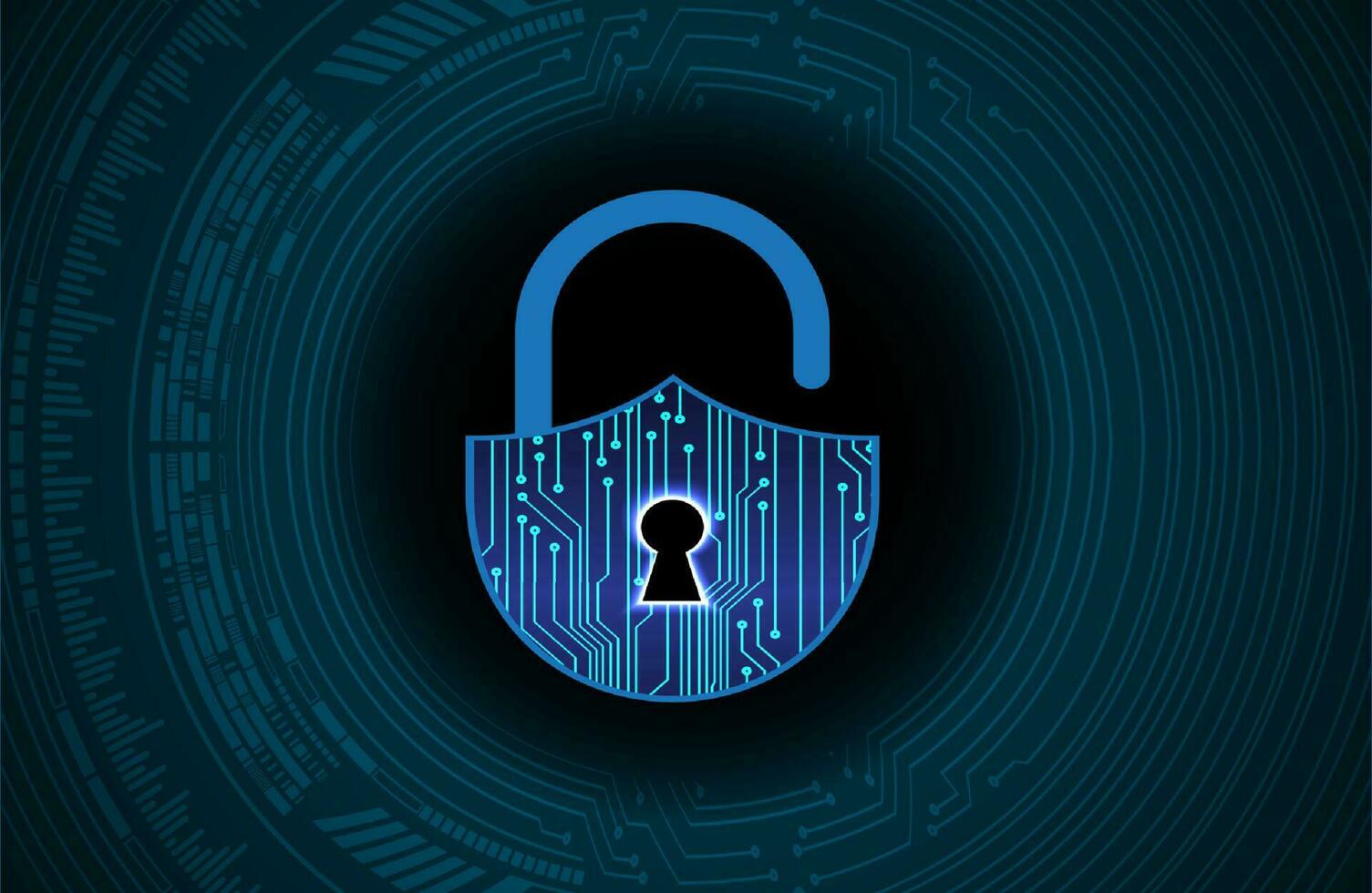 Modern Cybersecurity Technology Background with padlock vector