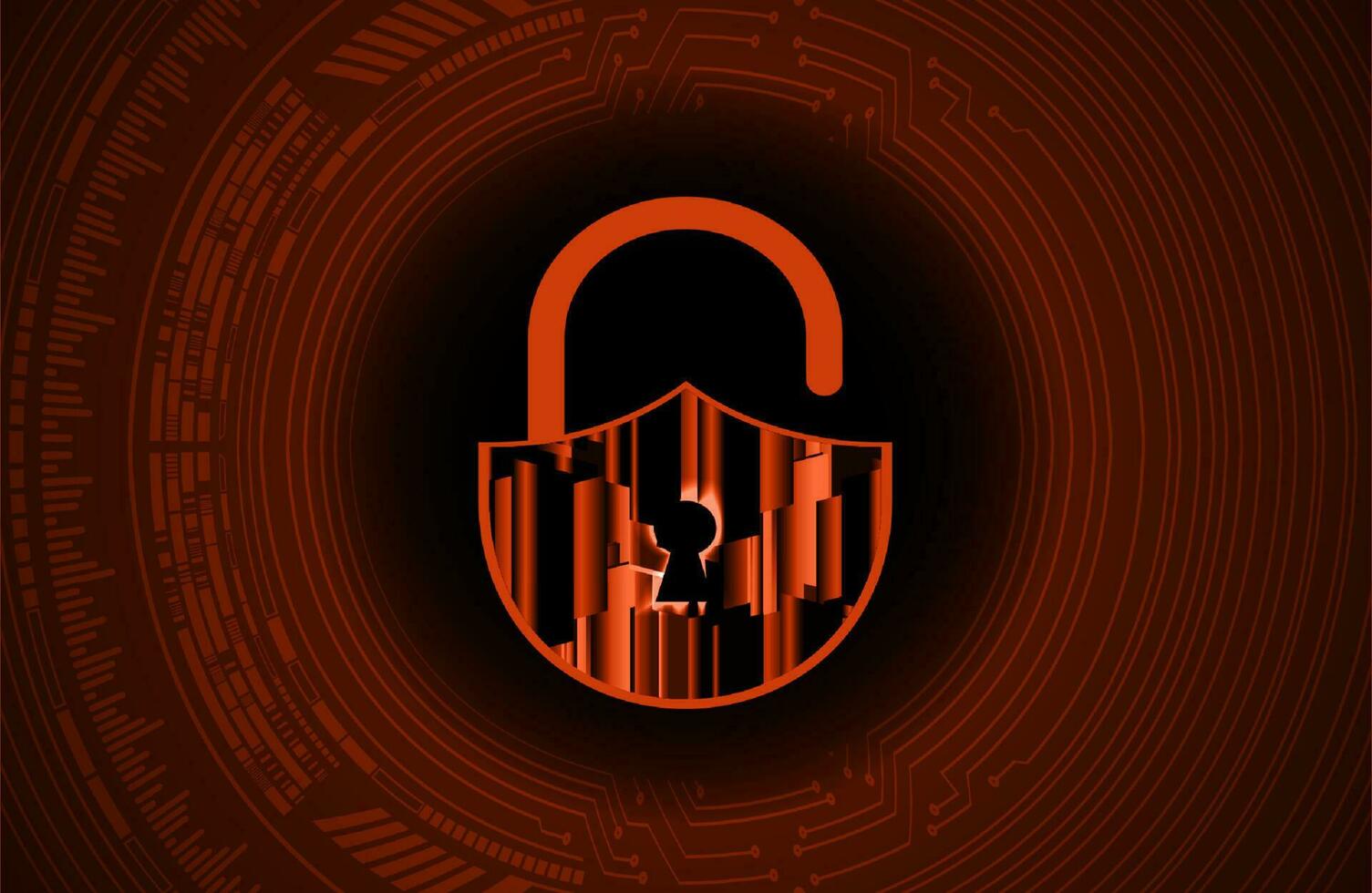 Modern Cybersecurity Technology Background with padlock vector