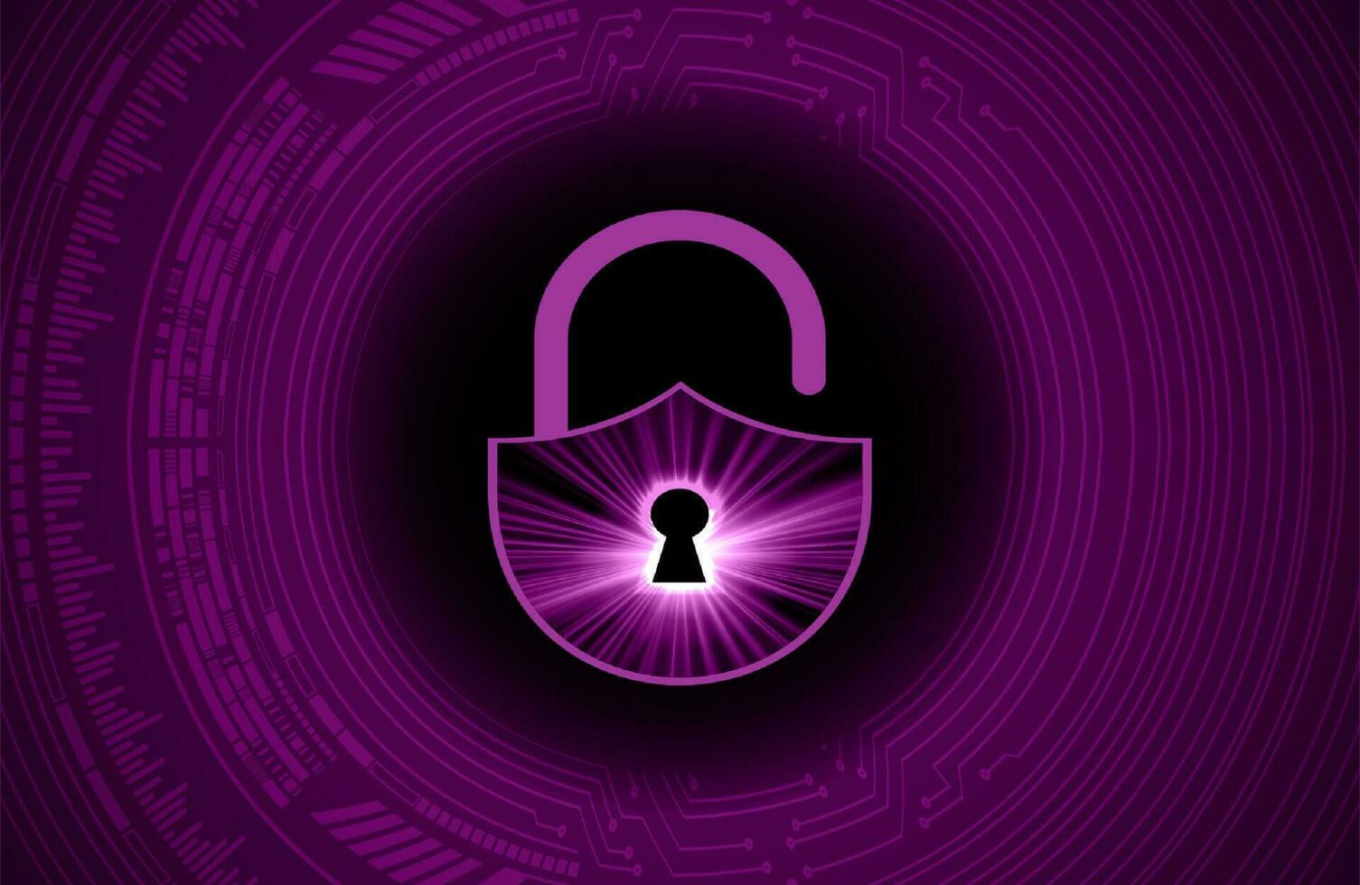 Modern Cybersecurity Technology Background with padlock vector