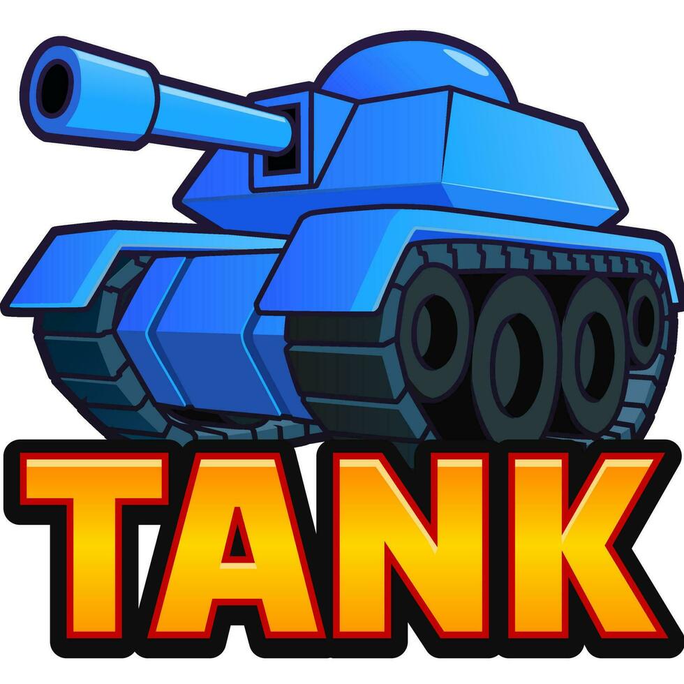 Blue Tank Emote Illustration vector