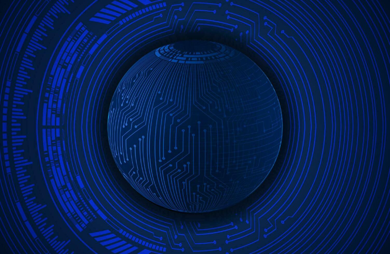 Modern Holographic Globe on Technology Background vector