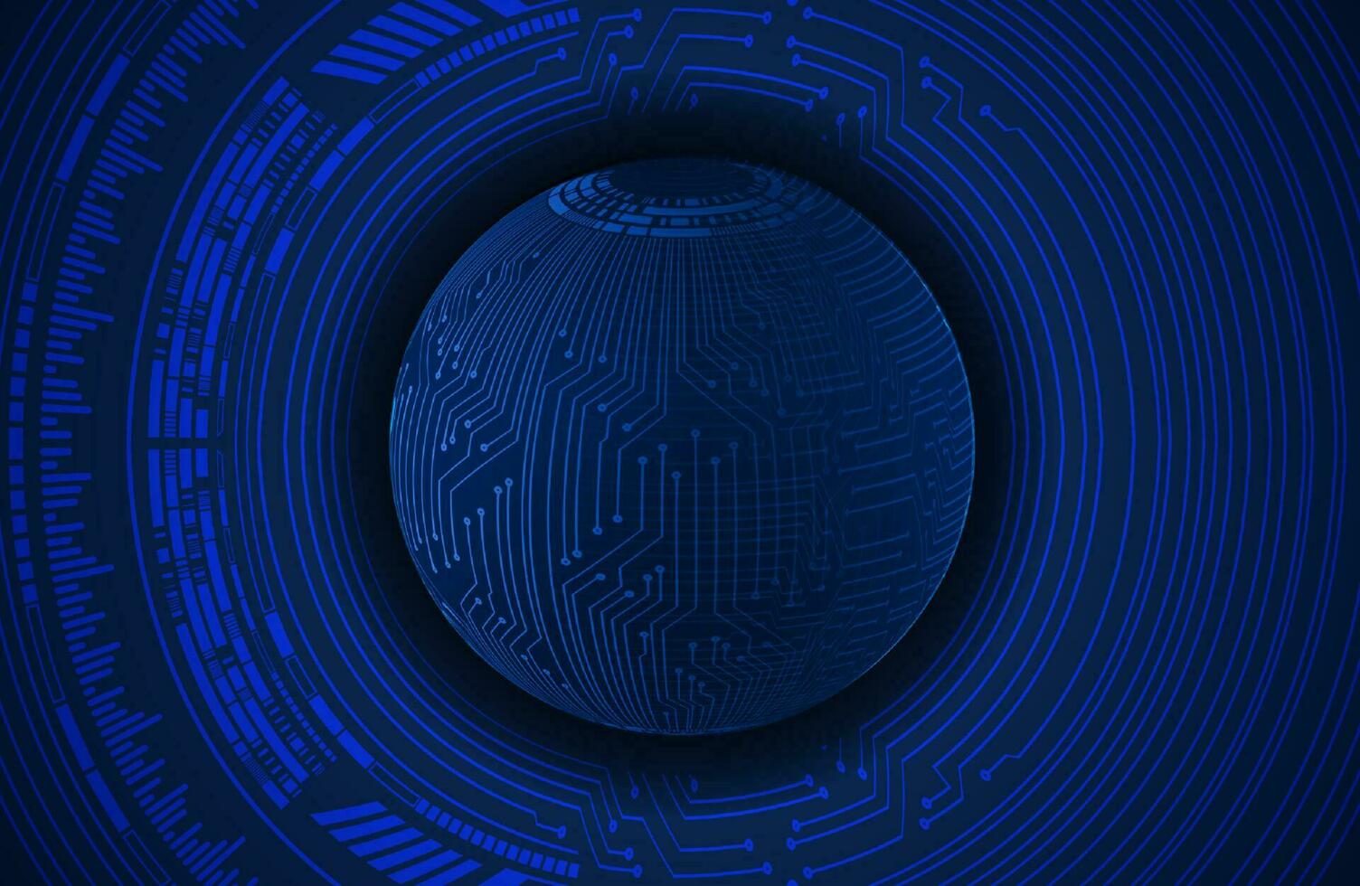 Modern Holographic Globe on Technology Background vector