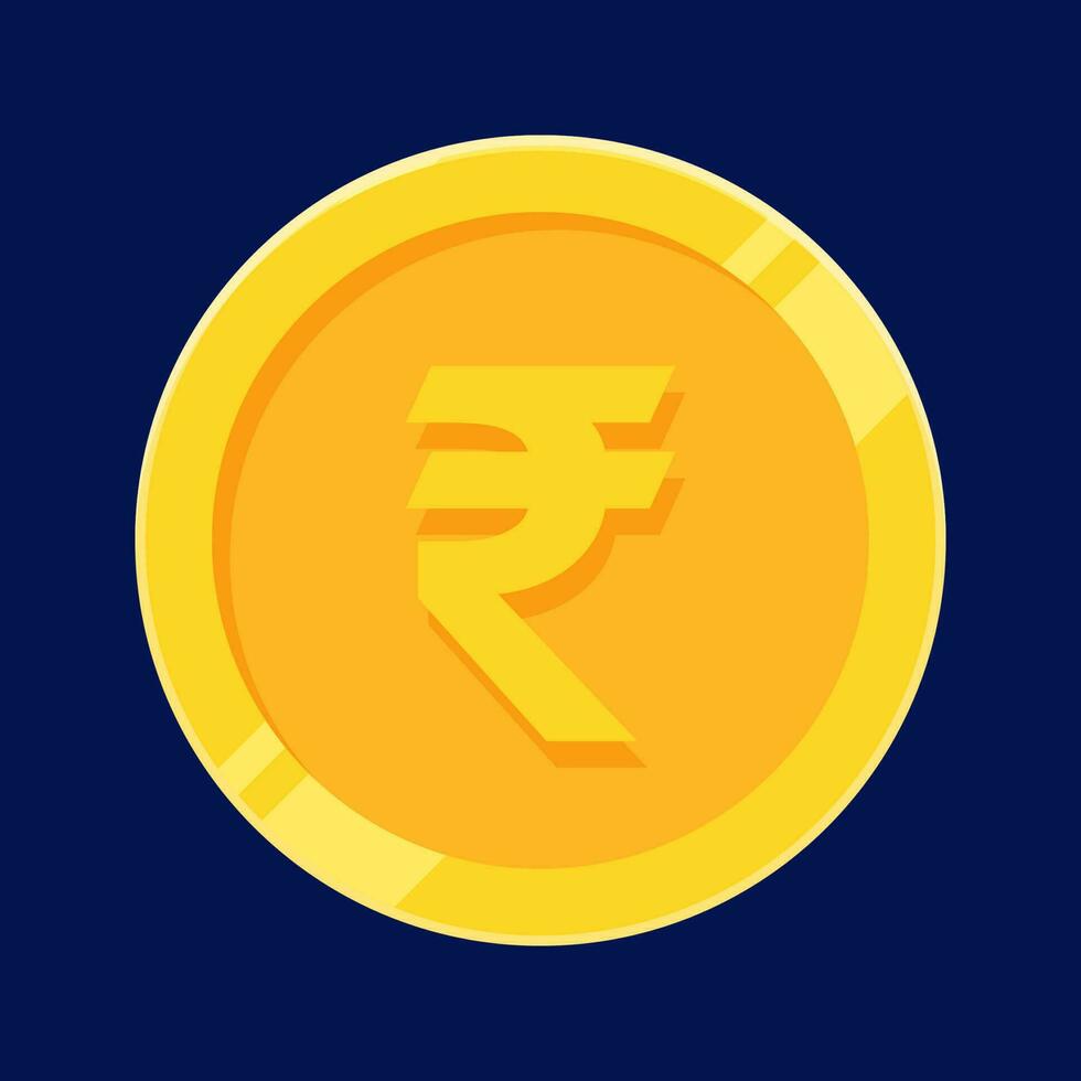 Rupee Coin Gold India Money Vector