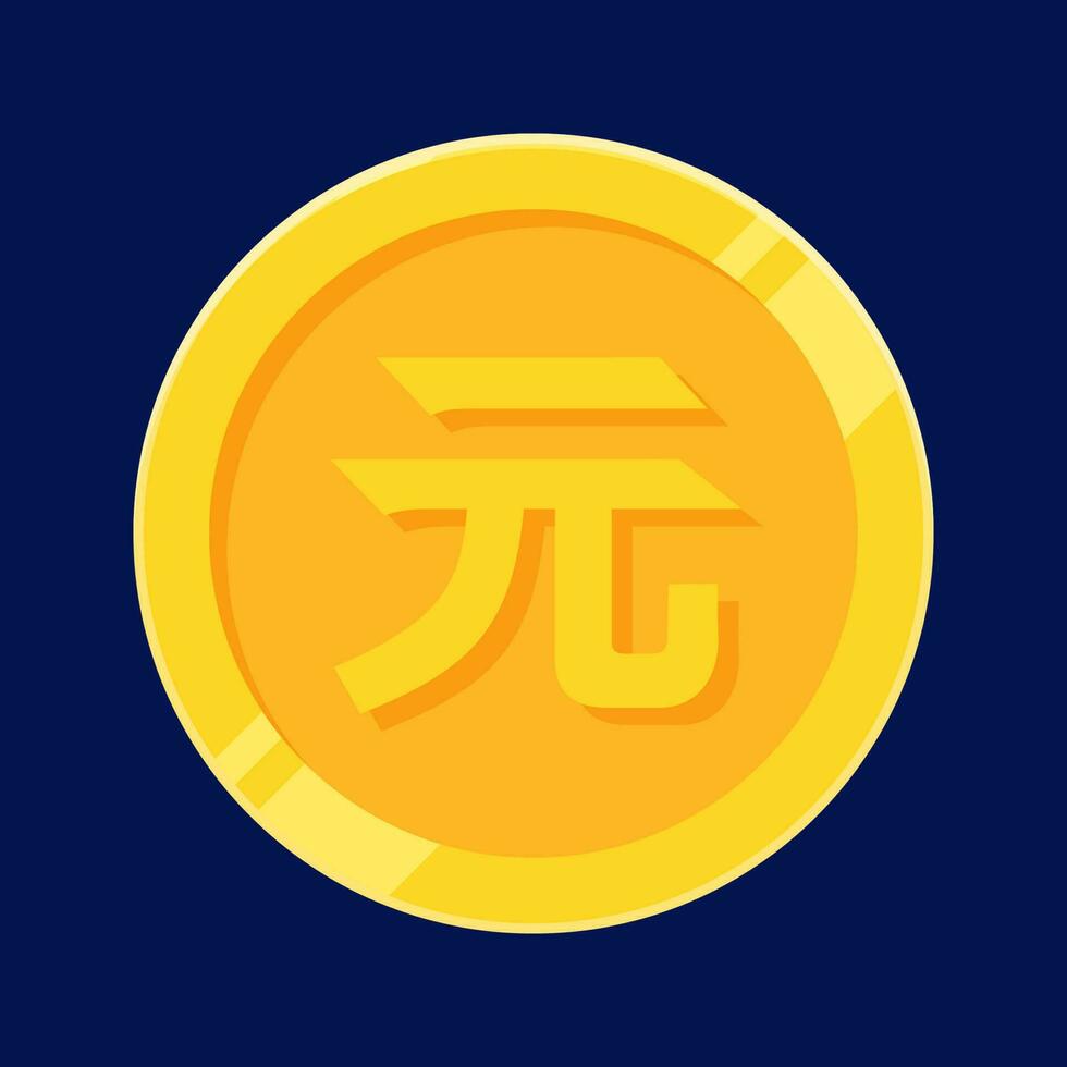 Renminbi Coin China Gold Money Vector Yuan Coin