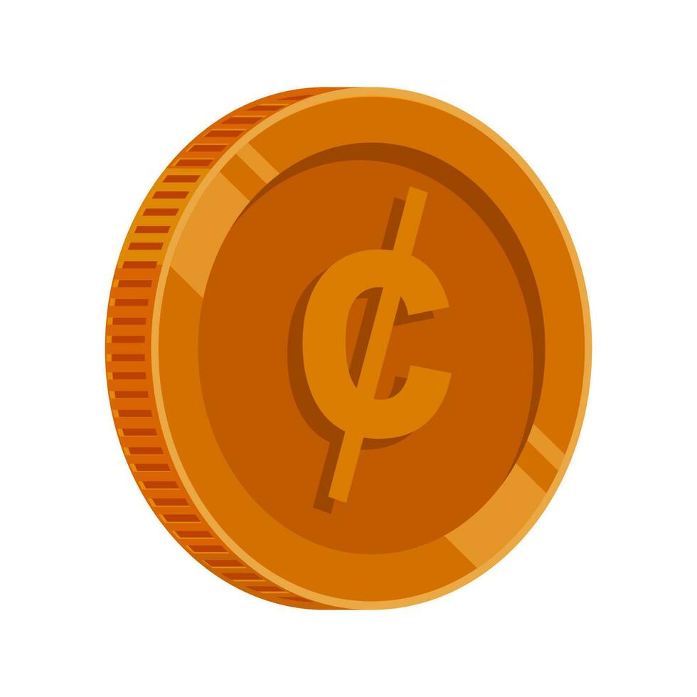 Cent Coin Bronze Money Dollar Cent Vector Copper