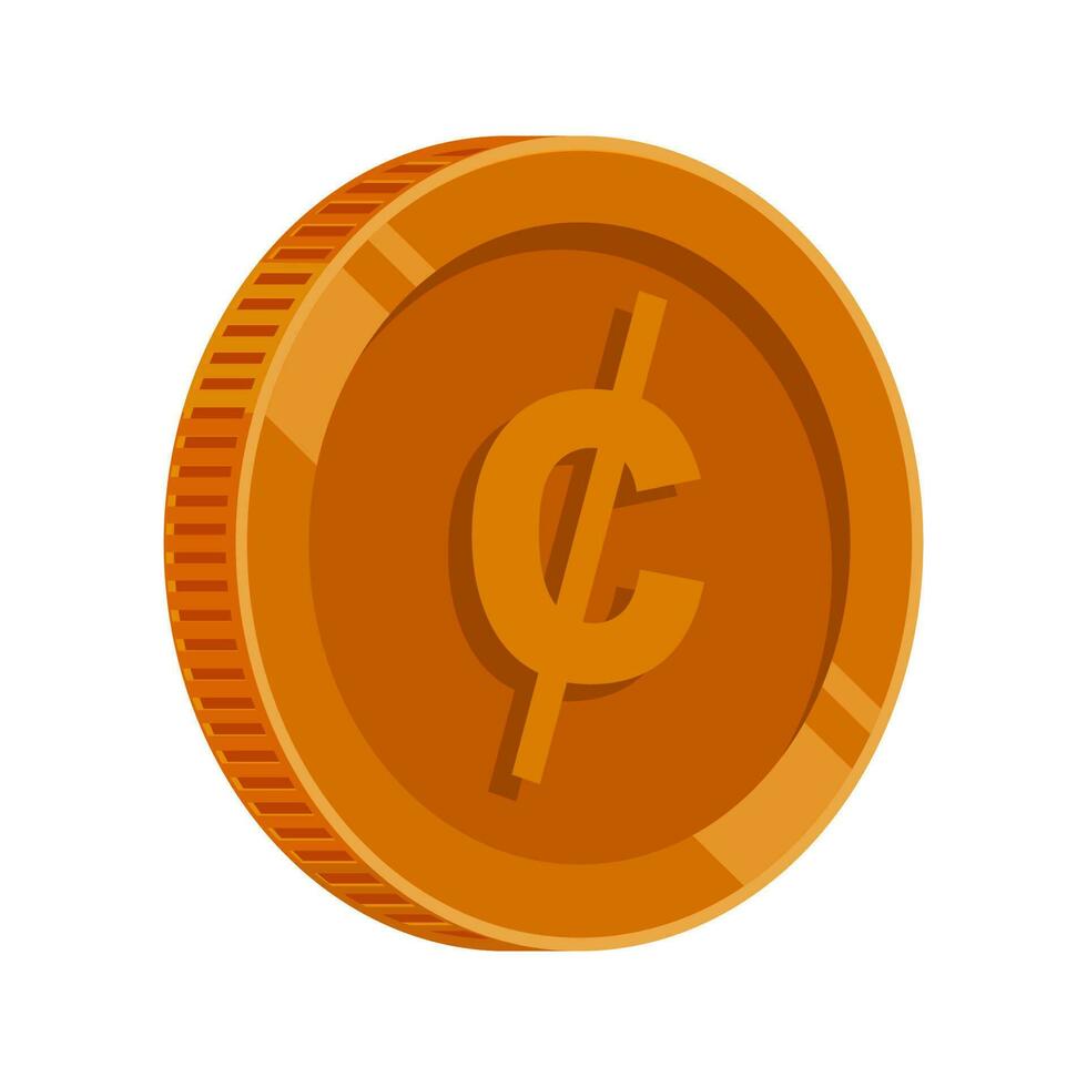 Cent Coin Bronze Money Dollar Cent Vector Copper