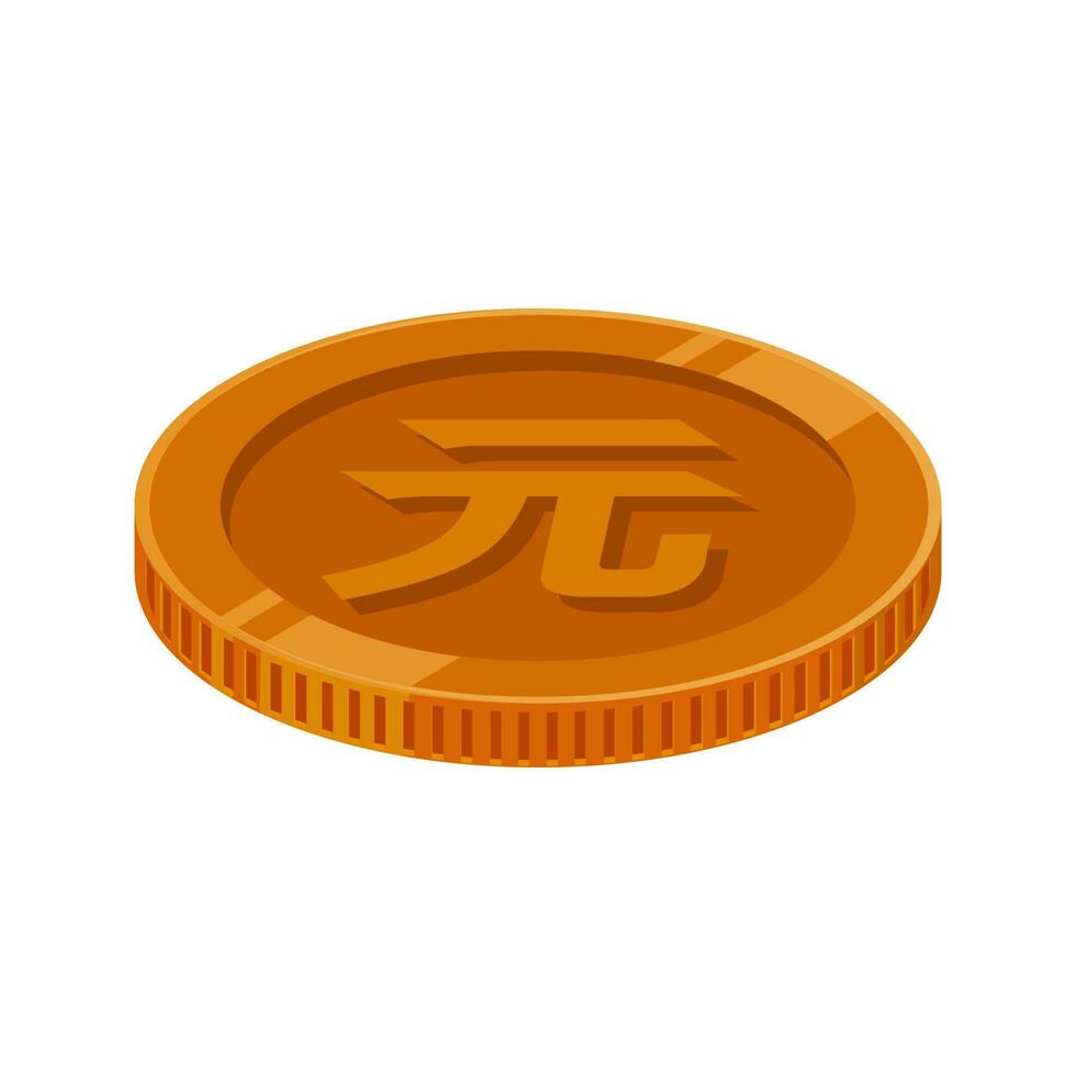 Renminbi Coin Bronze Vector Money Yuan China Currency Symbol