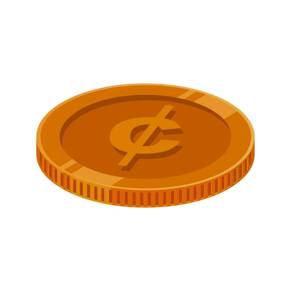 Cent Coin Bronze Money Dollar Cent Vector Copper