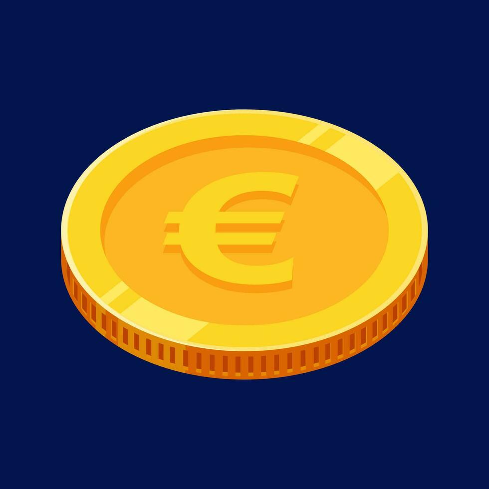 Euro Gold Coin Money Vector 24296948 Vector Art at Vecteezy
