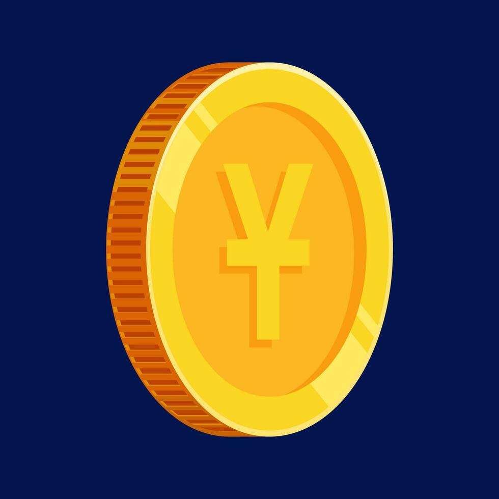 Yuan Gold Coin China Vector