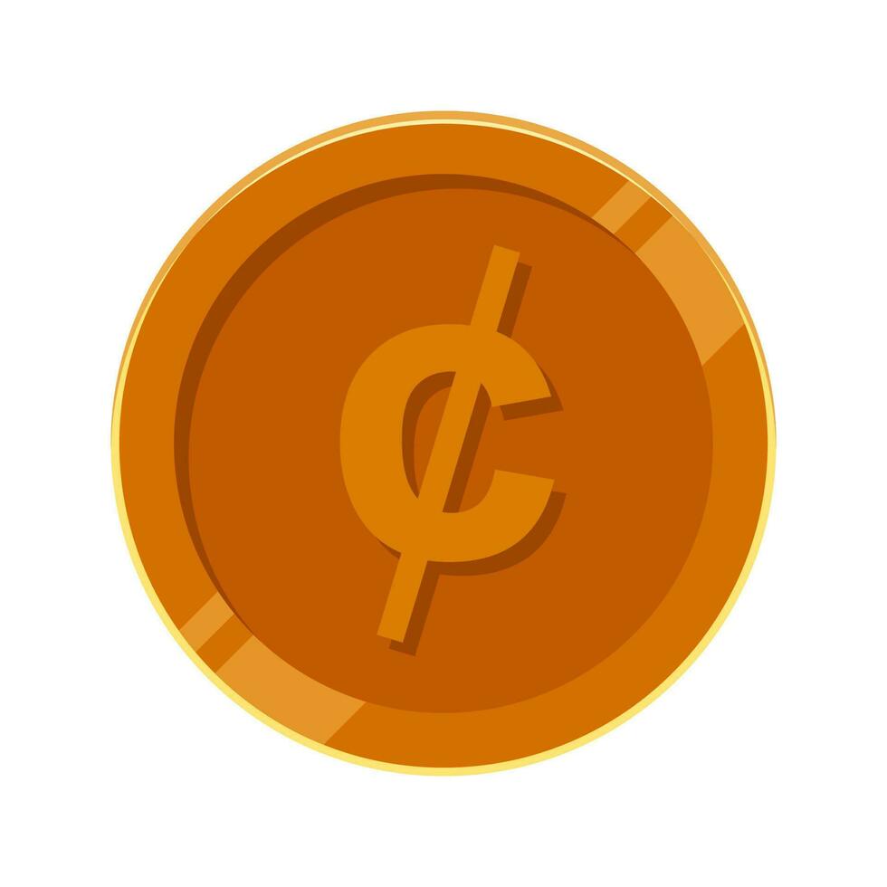 Cent Coin Bronze Money Dollar Cent Vector Copper