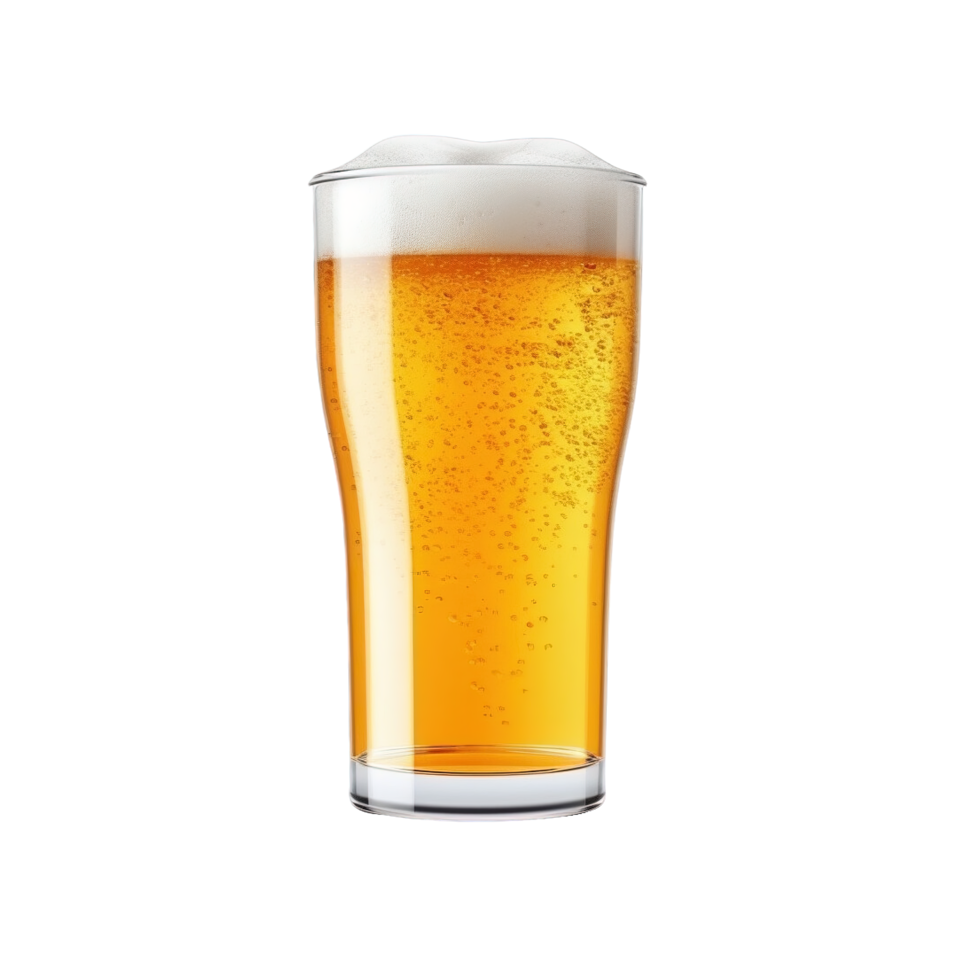 A glass of cold beer