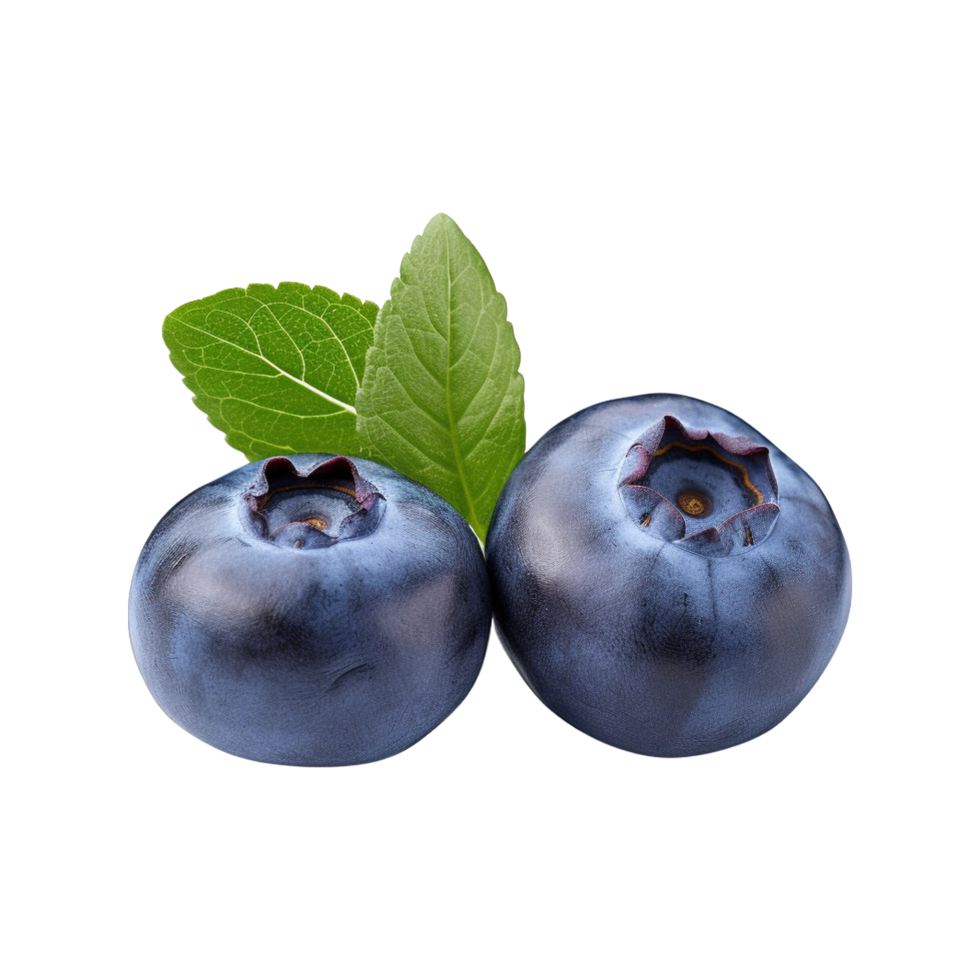 Fresh ripe blueberries isolated on transparent background png