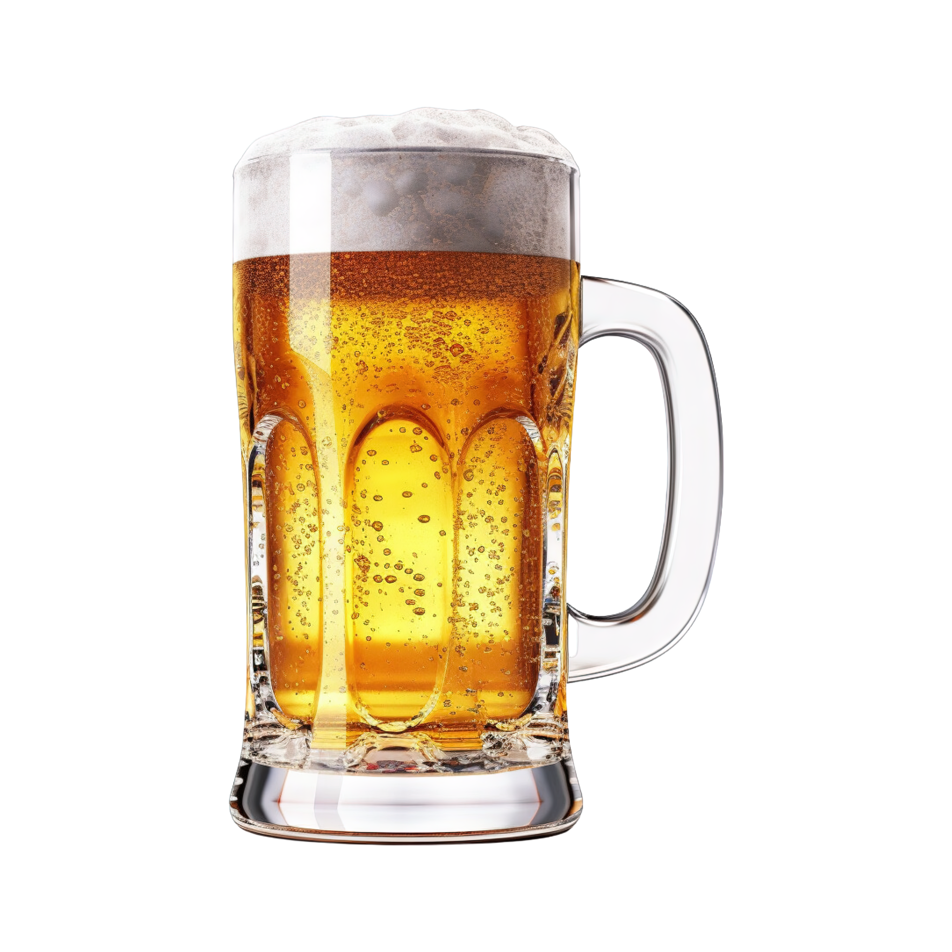 a glass of cold beer isolated on transparent background. clipping path. AI  Generated 24297820 PNG