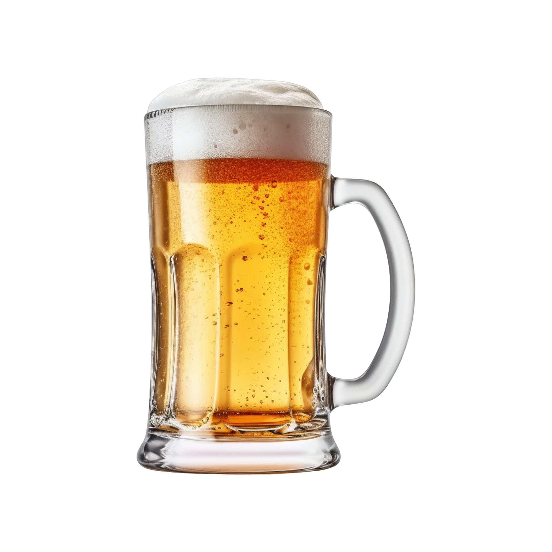 a glass of cold beer isolated on transparent background. clipping path. AI  Generated 24297820 PNG