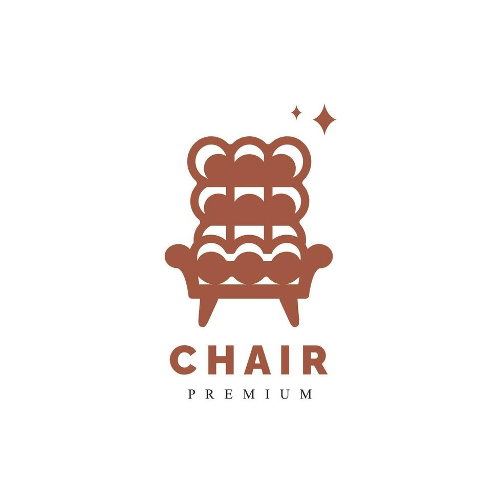 chair furniture modern logo vector icon illustration for industry