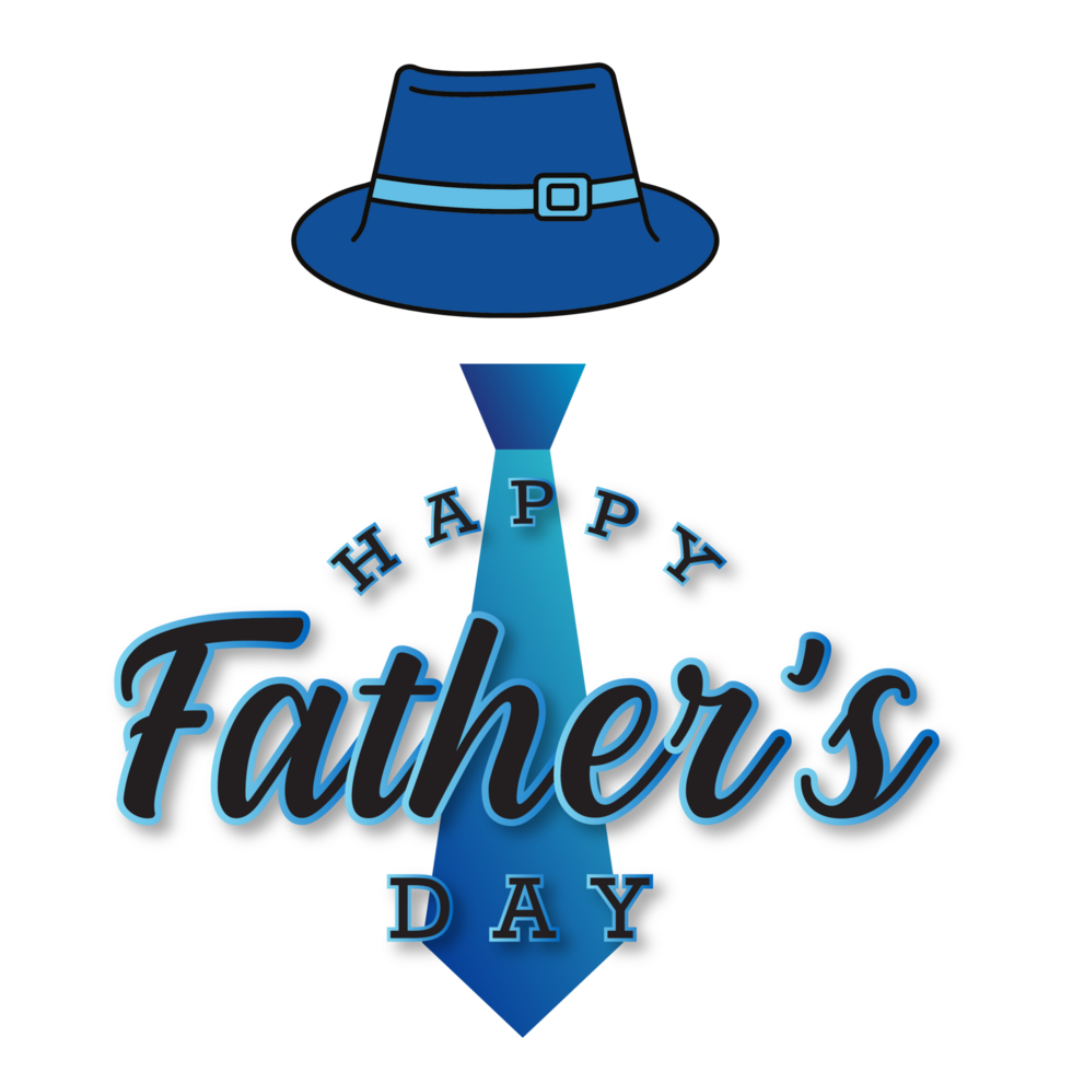 Happy Fathers Day - Hat with Tie png