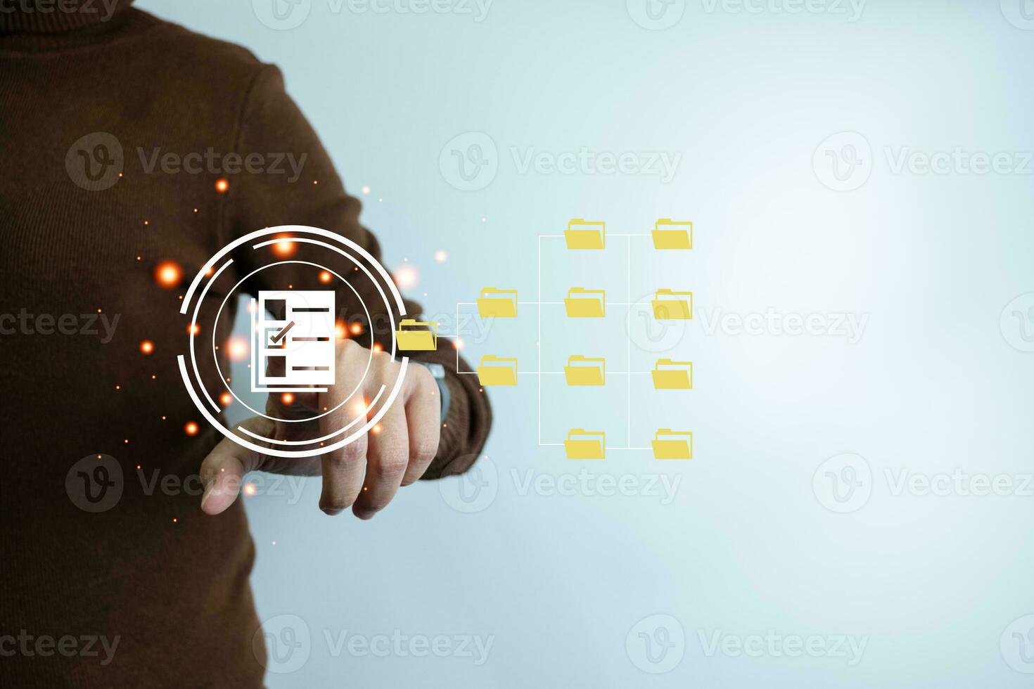 Document Management System, Online document database management, Organization document Organized, automated processes to manage files, ERP enterprise efficient, business technology. photo