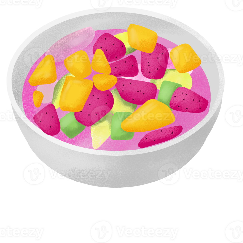 A fresh fruit ice png