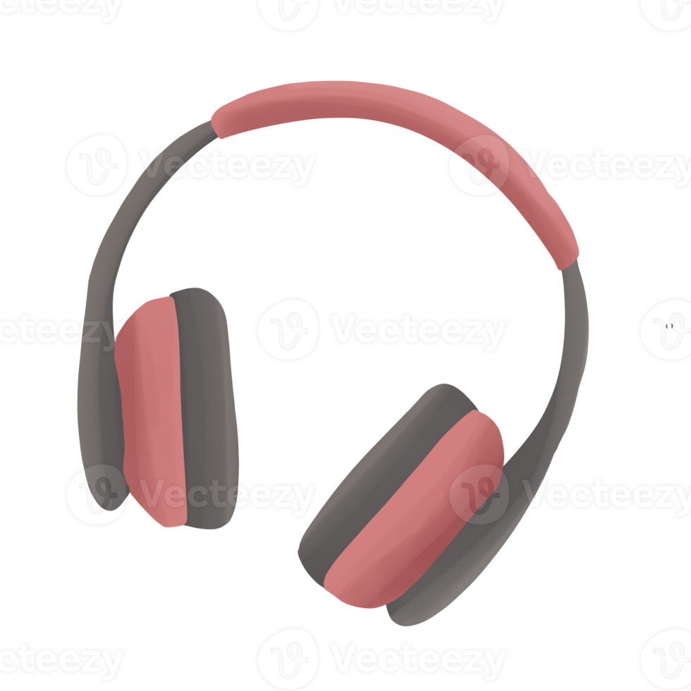 Cute headphone illustration png