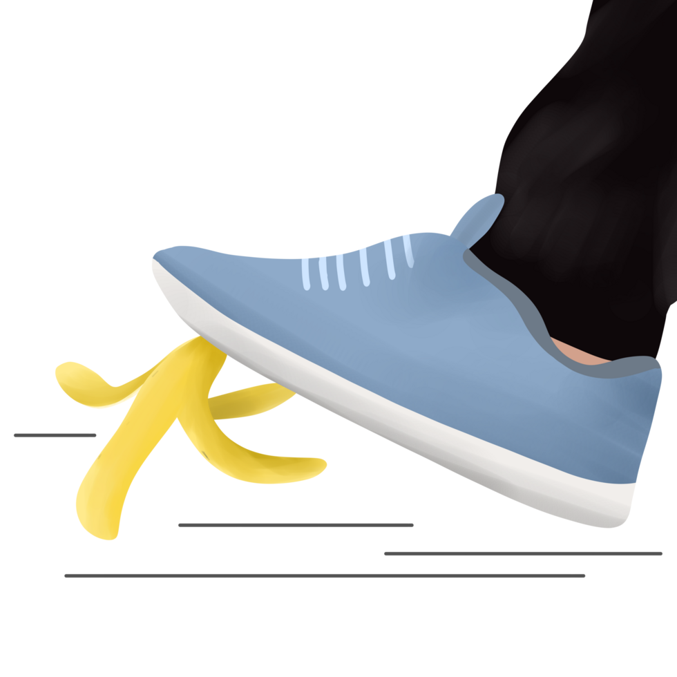 A shoe with banana peel png