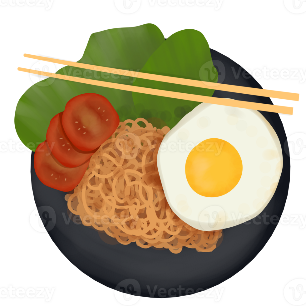 Fried egg and noodle png
