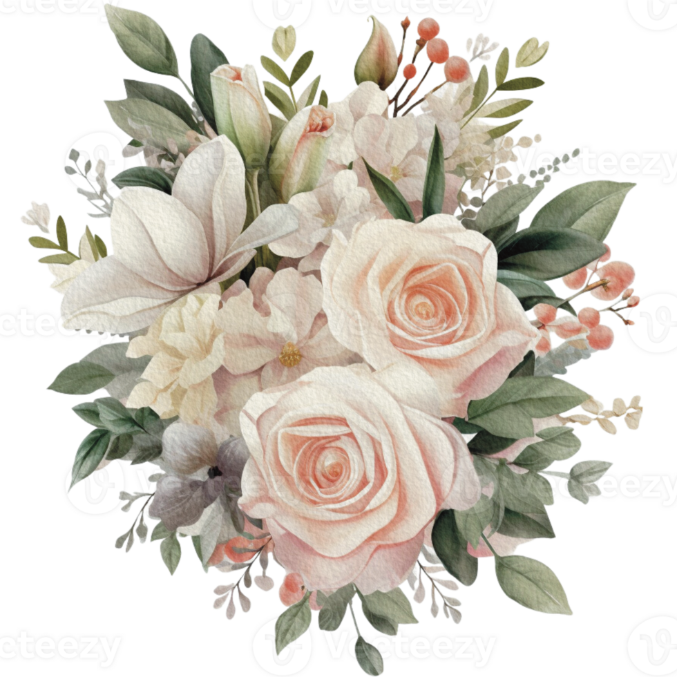 Aquarell gemütlich Frühling Ast von Blumen- mit Pastell- Farbe zum Gruß Hochzeit Karte Logo Muster Textil- isoliert auf transparent png Hintergrund, generativ ai