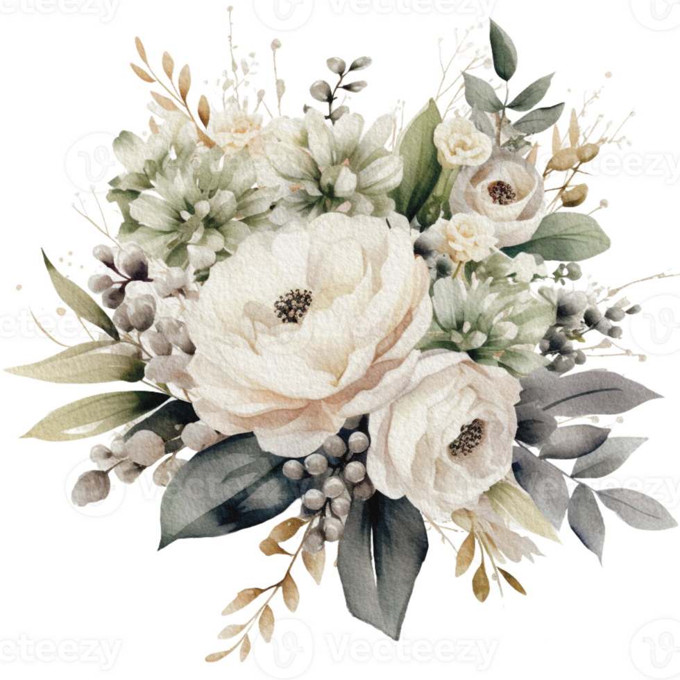 aguarela acolhedor Primavera ramo do floral com pastel cor para cumprimento Casamento cartão logotipo padronizar têxtil isolado em transparente png fundo, generativo ai