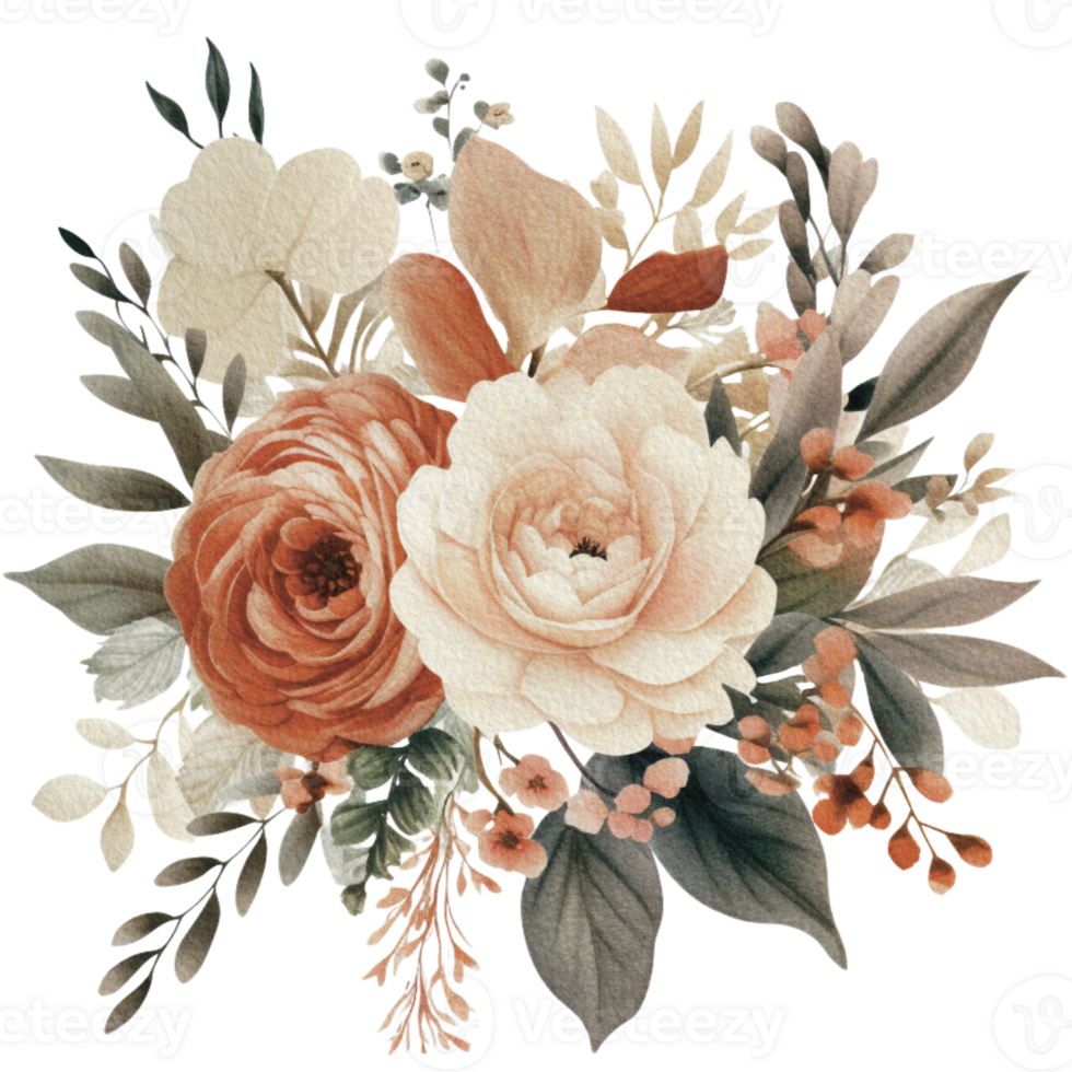 Aquarell gemütlich Frühling Ast von Blumen- mit Pastell- Farbe zum Gruß Hochzeit Karte Logo Muster Textil- isoliert auf transparent png Hintergrund, generativ ai