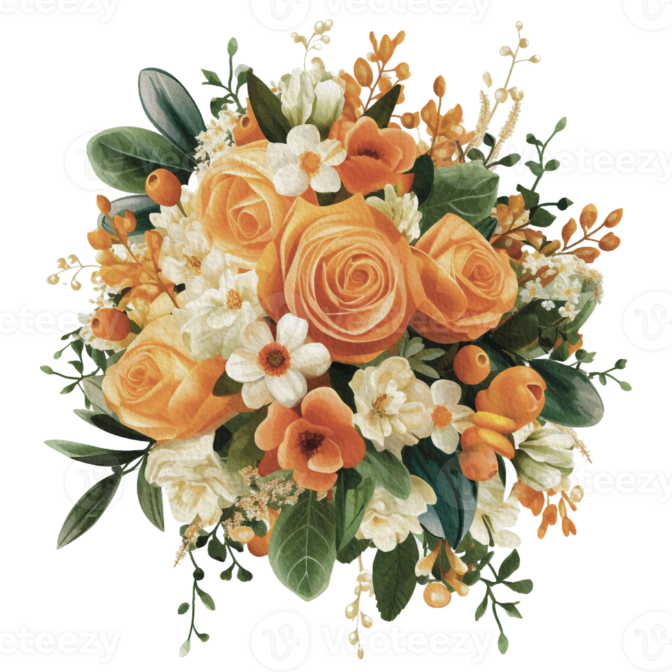 watercolor Cozy spring branch of floral with pastel color for greeting wedding card logo pattern textile isolated on Transparent background, png